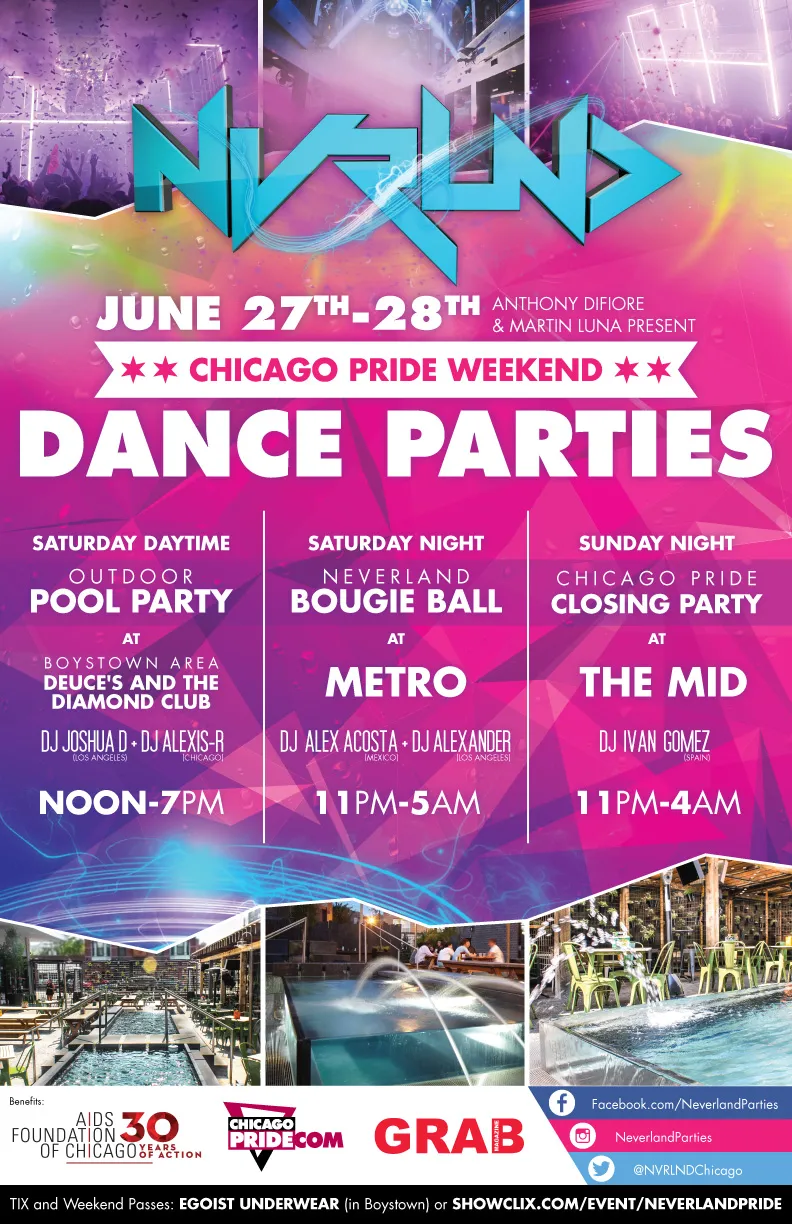 NVRLND Chicago Pride 2015 flyer